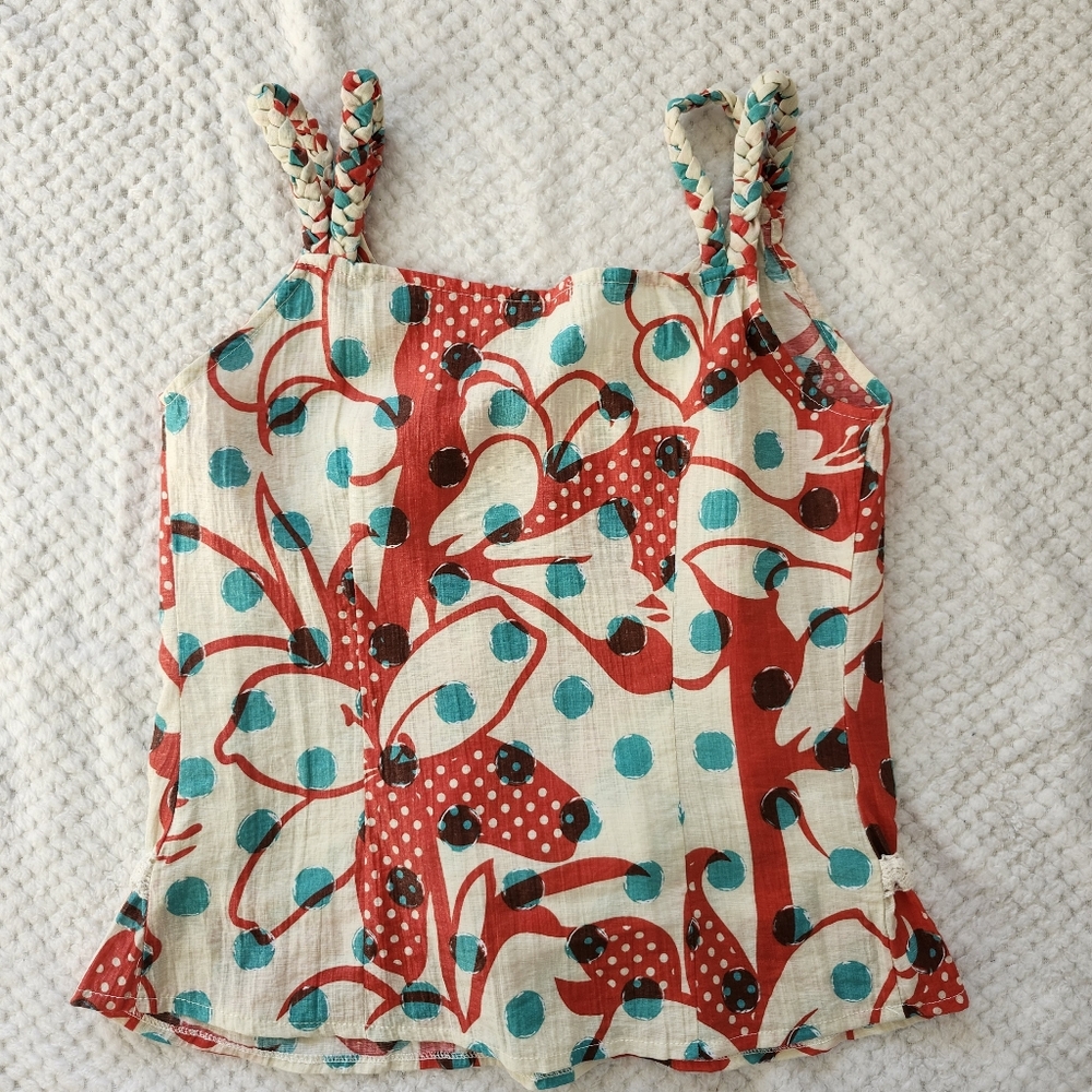 Flower Sleeveless Top Size M - Picture 2 of 5
